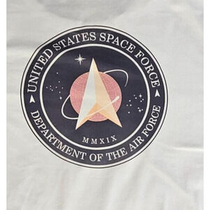 USSF Logo United States Space Force Military Graphic Women MED T-Shirts Fitted